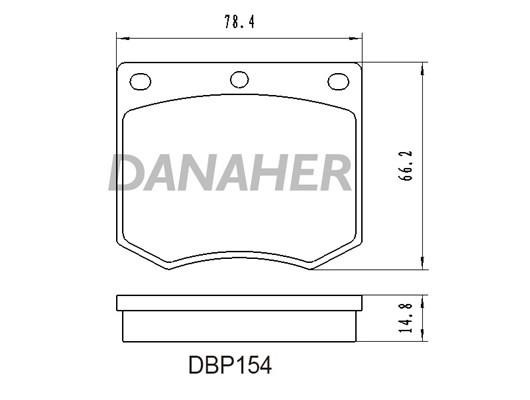 Danaher DBP154 Brake Pad Set, disc brake DBP154: Buy near me in Poland at 2407.PL - Good price!