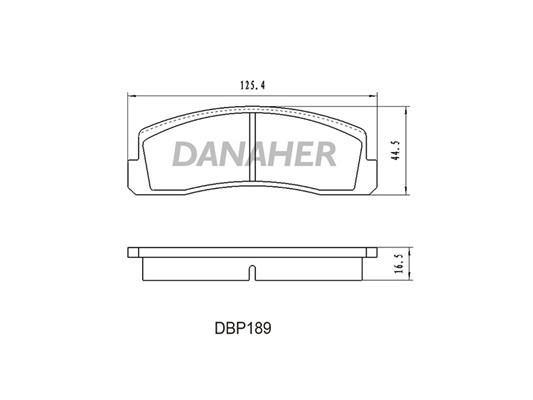 Danaher DBP189 Гальмівні колодки, комплект DBP189: Приваблива ціна - Купити у Польщі на 2407.PL!