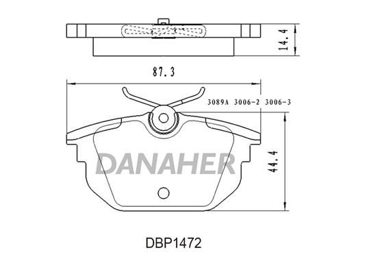 Danaher DBP1472 Тормозные колодки дисковые, комплект DBP1472: Отличная цена - Купить в Польше на 2407.PL!