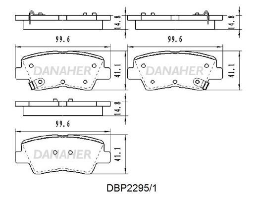 Danaher DBP2295/1 Гальмівні колодки, комплект DBP22951: Приваблива ціна - Купити у Польщі на 2407.PL!