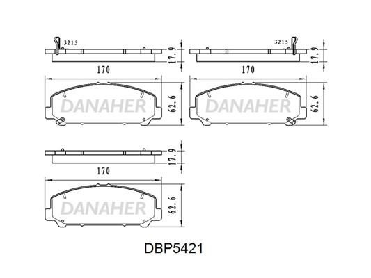 Danaher DBP5421 Тормозные колодки дисковые, комплект DBP5421: Отличная цена - Купить в Польше на 2407.PL!