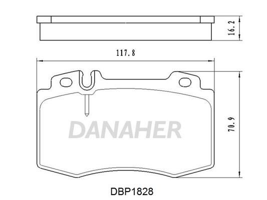 Danaher DBP1828 Тормозные колодки дисковые, комплект DBP1828: Отличная цена - Купить в Польше на 2407.PL!