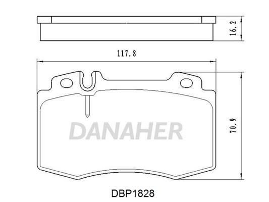 Danaher DBP1828 Klocki hamulcowe, zestaw DBP1828: Dobra cena w Polsce na 2407.PL - Kup Teraz!