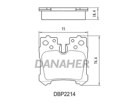 Danaher DBP2214 Brake Pad Set, disc brake DBP2214: Buy near me in Poland at 2407.PL - Good price!