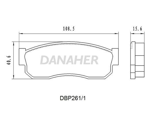 Danaher DBP261/1 Brake Pad Set, disc brake DBP2611: Buy near me in Poland at 2407.PL - Good price!