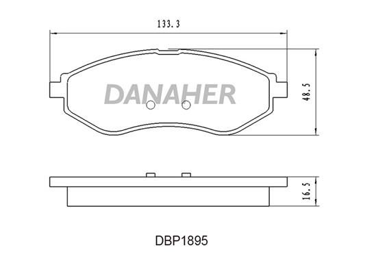 Danaher DBP1895 Гальмівні колодки, комплект DBP1895: Приваблива ціна - Купити у Польщі на 2407.PL!