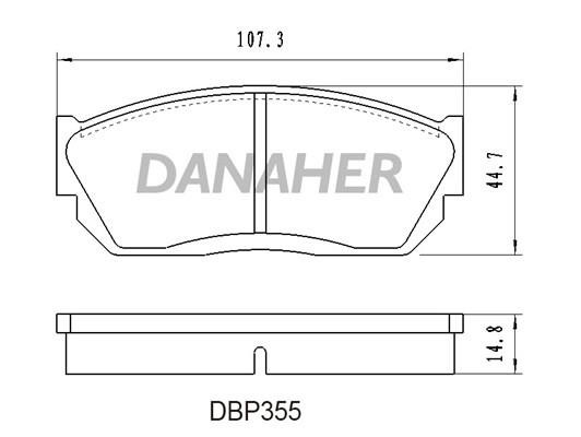 Danaher DBP355 Scheibenbremsbeläge, Set DBP355: Kaufen Sie zu einem guten Preis in Polen bei 2407.PL!