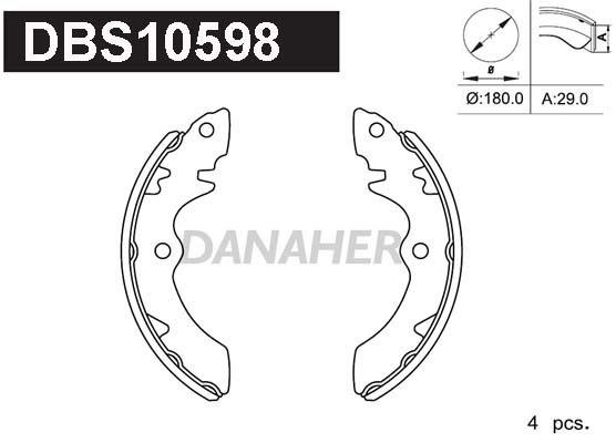 Danaher DBS10598 Brake shoe set DBS10598: Buy near me at 2407.PL in Poland at an Affordable price!