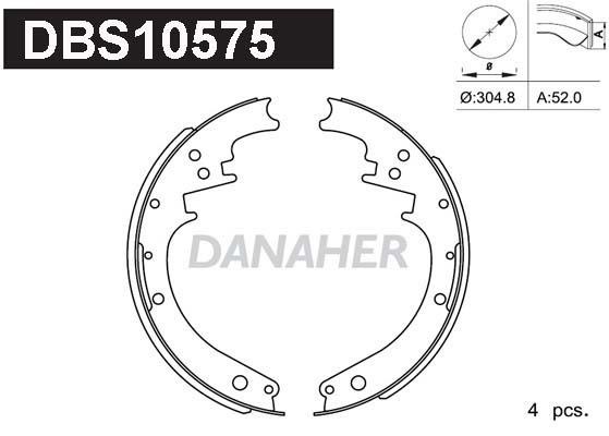 Danaher DBS10575 Brake shoe set DBS10575: Buy near me in Poland at 2407.PL - Good price!