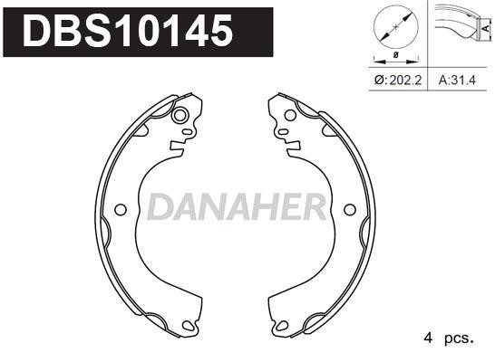 Danaher DBS10145 Brake shoe set DBS10145: Buy near me in Poland at 2407.PL - Good price!