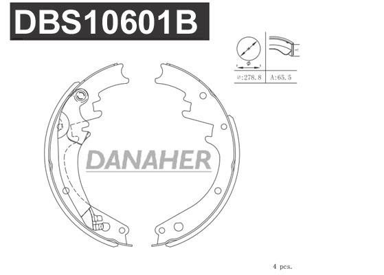 Danaher DBS10601B Колодки тормозные барабанные, комплект DBS10601B: Отличная цена - Купить в Польше на 2407.PL!