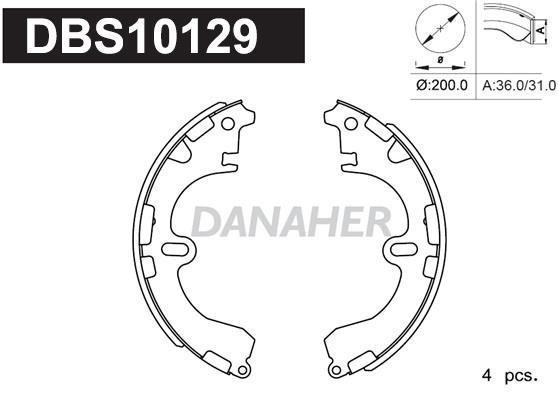 Danaher DBS10129 Brake shoe set DBS10129: Buy near me in Poland at 2407.PL - Good price!