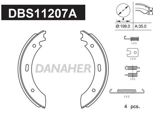 Danaher DBS11207A Колодки тормозные барабанные, комплект DBS11207A: Отличная цена - Купить в Польше на 2407.PL!