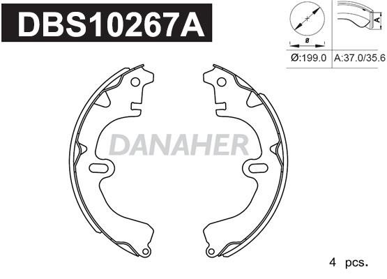 Danaher DBS10267A Brake shoe set DBS10267A: Buy near me in Poland at 2407.PL - Good price!