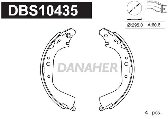 Danaher DBS10435 Колодки тормозные барабанные, комплект DBS10435: Отличная цена - Купить в Польше на 2407.PL!