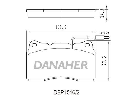 Danaher DBP1516/2 Тормозные колодки дисковые, комплект DBP15162: Отличная цена - Купить в Польше на 2407.PL!