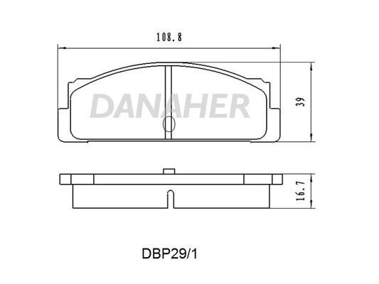 Danaher DBP29/1 Brake Pad Set, disc brake DBP291: Buy near me in Poland at 2407.PL - Good price!
