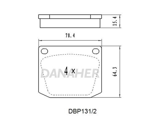 Danaher DBP131/2 Тормозные колодки дисковые передние, комплект DBP1312: Отличная цена - Купить в Польше на 2407.PL!
