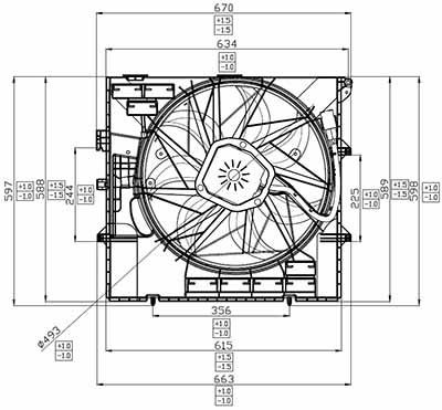 Вентилятор, охлаждение двигателя Doga EBM044