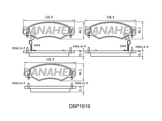 Danaher DBP1919 Тормозные колодки дисковые, комплект DBP1919: Отличная цена - Купить в Польше на 2407.PL!