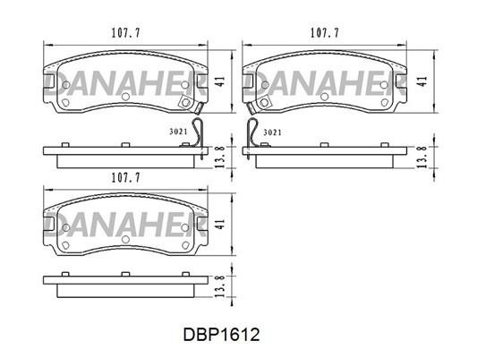 Danaher DBP1612 Brake Pad Set, disc brake DBP1612: Buy near me at 2407.PL in Poland at an Affordable price!
