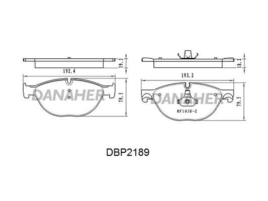 Danaher DBP2189 Brake Pad Set, disc brake DBP2189: Buy near me at 2407.PL in Poland at an Affordable price!