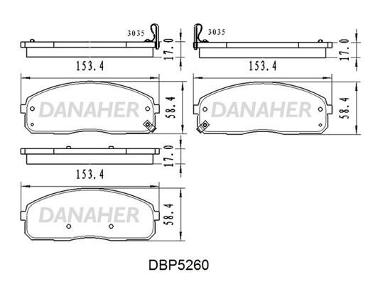 Danaher DBP5260 Тормозные колодки дисковые передние, комплект DBP5260: Отличная цена - Купить в Польше на 2407.PL!