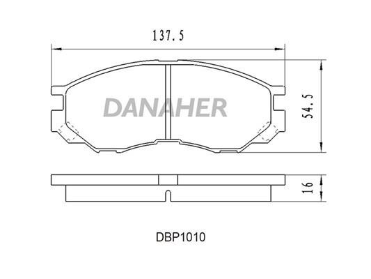Danaher DBP1010 Тормозные колодки дисковые, комплект DBP1010: Отличная цена - Купить в Польше на 2407.PL!