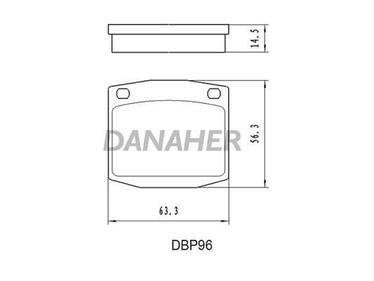 Danaher DBP96 Brake Pad Set, disc brake DBP96: Buy near me in Poland at 2407.PL - Good price!