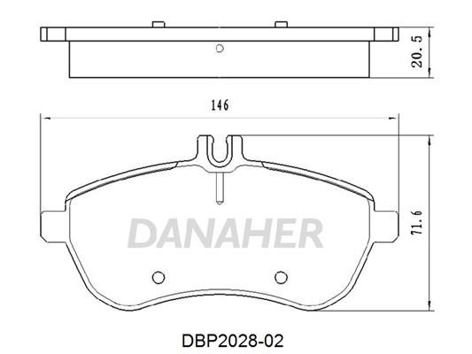 Danaher DBP2028-02 Brake Pad Set, disc brake DBP202802: Buy near me in Poland at 2407.PL - Good price!