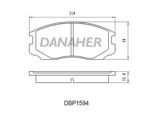 Danaher DBP1594 Тормозные колодки дисковые, комплект DBP1594: Отличная цена - Купить в Польше на 2407.PL!
