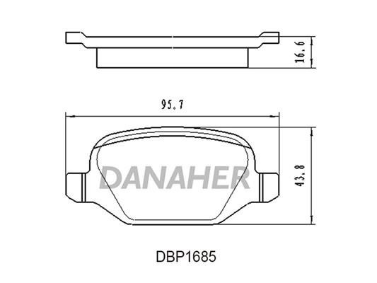 Danaher DBP1685 Гальмівні колодки, комплект DBP1685: Приваблива ціна - Купити у Польщі на 2407.PL!