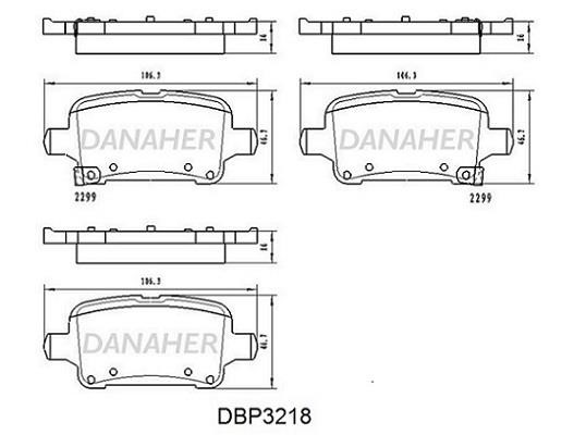 Danaher DBP3218 Тормозные колодки дисковые, комплект DBP3218: Купить в Польше - Отличная цена на 2407.PL!