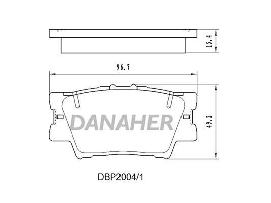 Danaher DBP2004/1 Тормозные колодки дисковые, комплект DBP20041: Отличная цена - Купить в Польше на 2407.PL!