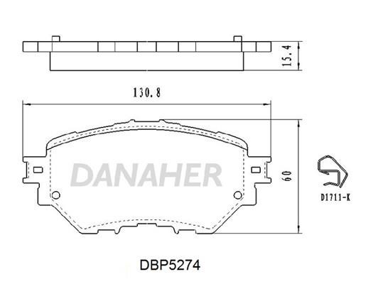 Danaher DBP5274 Тормозные колодки дисковые, комплект DBP5274: Отличная цена - Купить в Польше на 2407.PL!