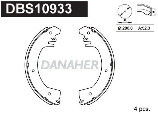 Danaher DBS10933 Колодки гальмівні барабанні, комплект DBS10933: Приваблива ціна - Купити у Польщі на 2407.PL!