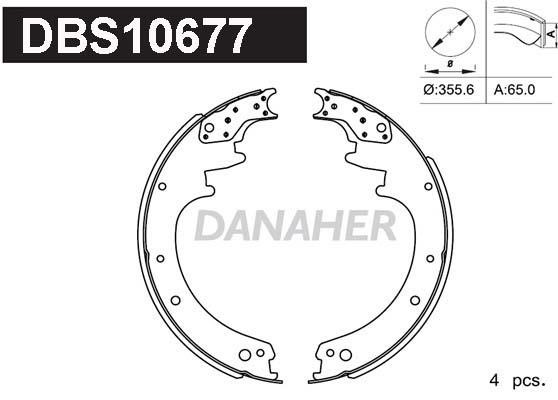 Danaher DBS10677 Brake shoe set DBS10677: Buy near me in Poland at 2407.PL - Good price!