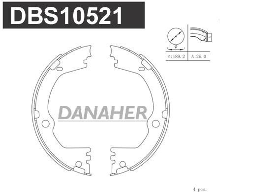 Danaher DBS10521 Parking brake shoes DBS10521: Buy near me in Poland at 2407.PL - Good price!