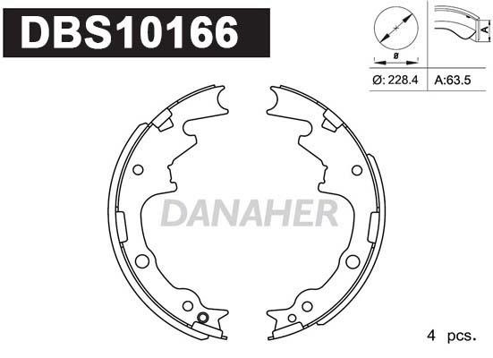 Danaher DBS10166 Колодки тормозные барабанные, комплект DBS10166: Отличная цена - Купить в Польше на 2407.PL!