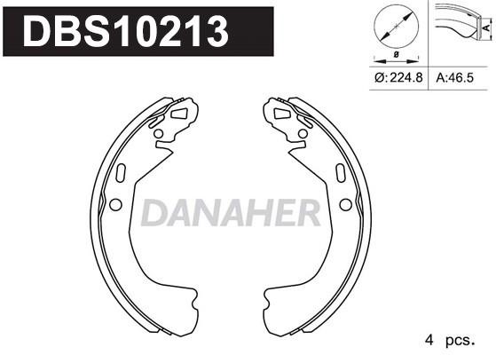 Danaher DBS10213 Brake shoe set DBS10213: Buy near me in Poland at 2407.PL - Good price!