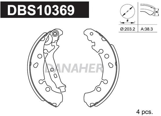 Danaher DBS10369 Brake shoe set DBS10369: Buy near me in Poland at 2407.PL - Good price!