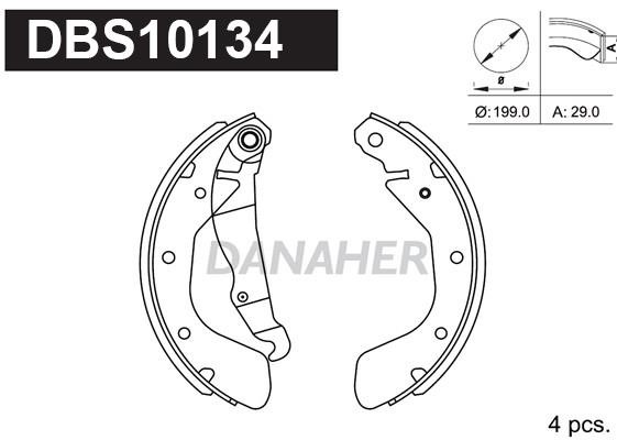 Danaher DBS10134 Brake shoe set DBS10134: Buy near me at 2407.PL in Poland at an Affordable price!
