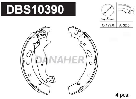 Danaher DBS10390 Brake shoe set DBS10390: Buy near me at 2407.PL in Poland at an Affordable price!