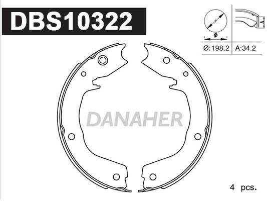 Danaher DBS10322 Feststellbremsbacken DBS10322: Kaufen Sie zu einem guten Preis in Polen bei 2407.PL!
