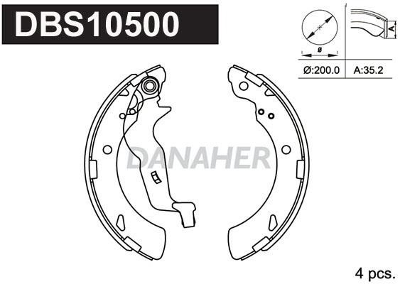 Danaher DBS10500 Brake shoe set DBS10500: Buy near me at 2407.PL in Poland at an Affordable price!