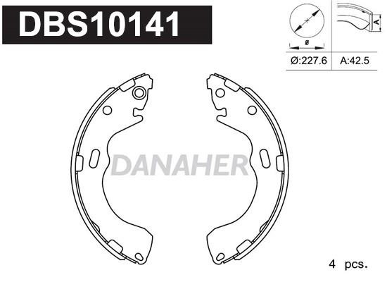 Danaher DBS10141 Колодки тормозные барабанные, комплект DBS10141: Отличная цена - Купить в Польше на 2407.PL!