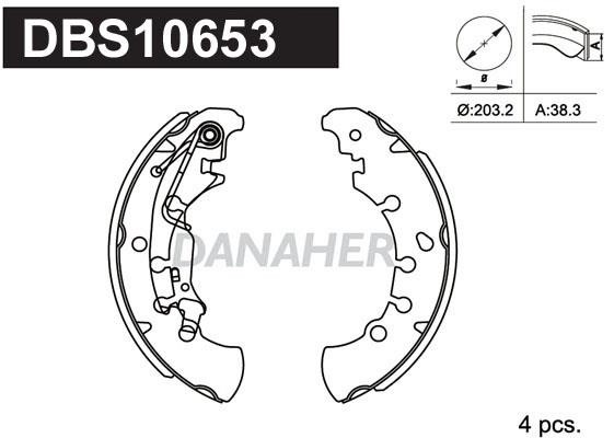 Danaher DBS10653 Brake shoe set DBS10653: Buy near me in Poland at 2407.PL - Good price!