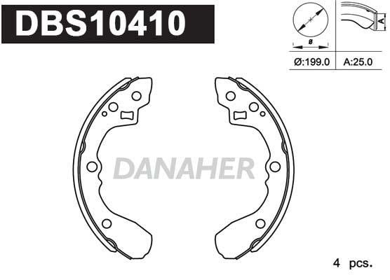 Danaher DBS10410 Brake shoe set DBS10410: Buy near me in Poland at 2407.PL - Good price!