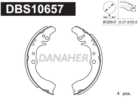 Danaher DBS10657 Brake shoe set DBS10657: Buy near me in Poland at 2407.PL - Good price!