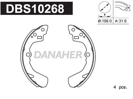 Danaher DBS10268 Колодки гальмівні барабанні, комплект DBS10268: Приваблива ціна - Купити у Польщі на 2407.PL!